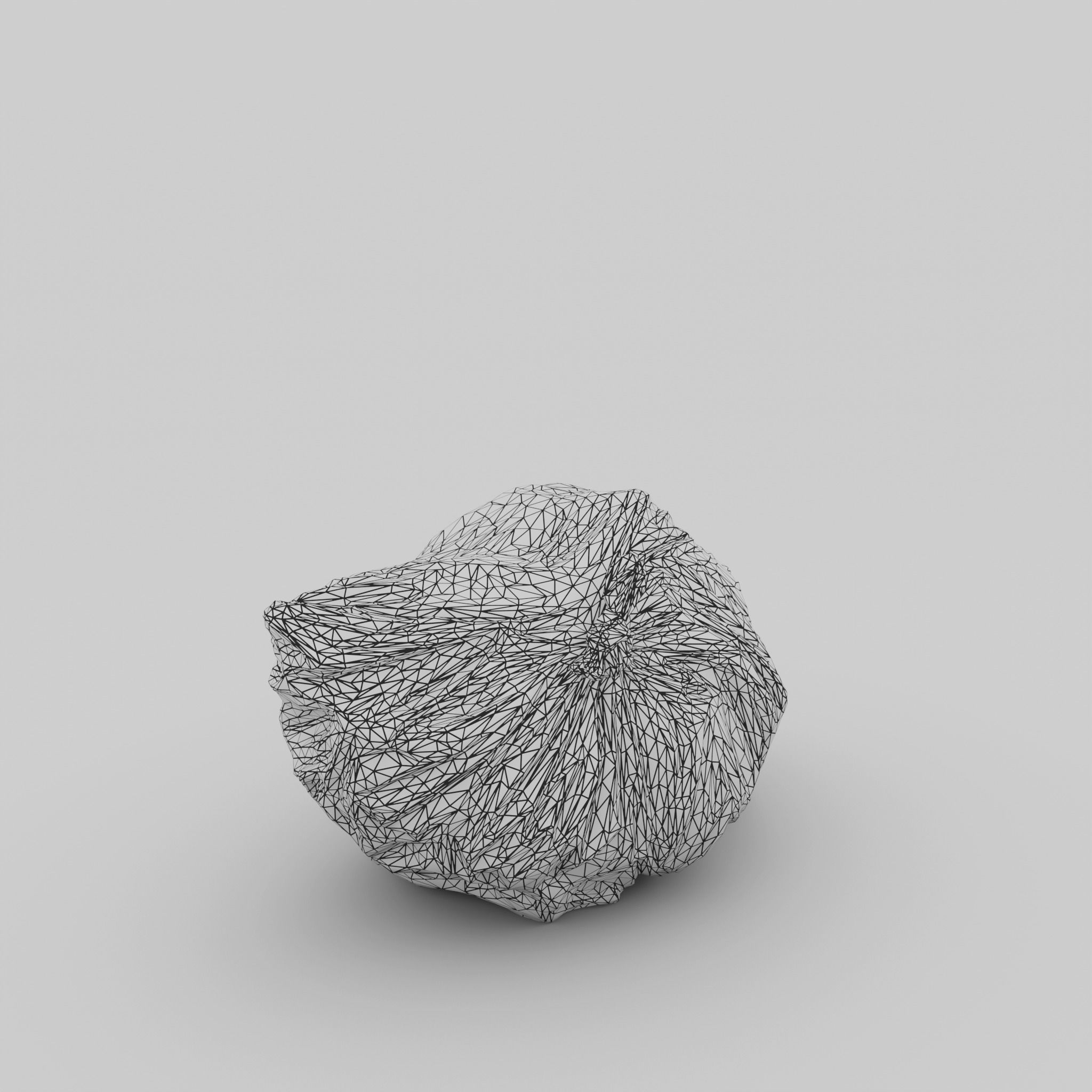Trashbag - Medium 2 Low-poly 3D model_7