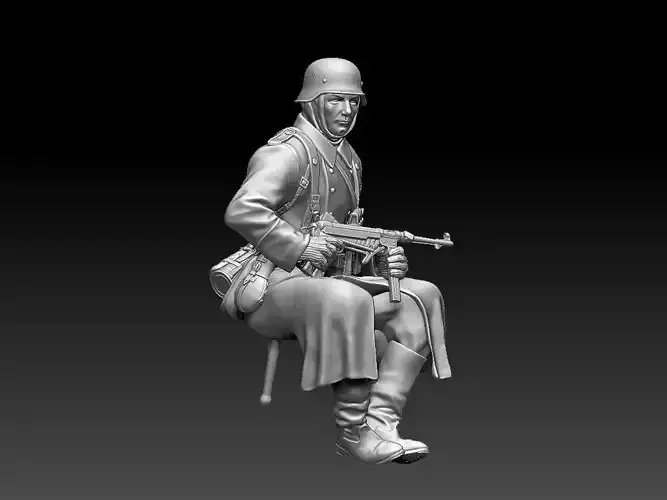 German soldier 3D print model
