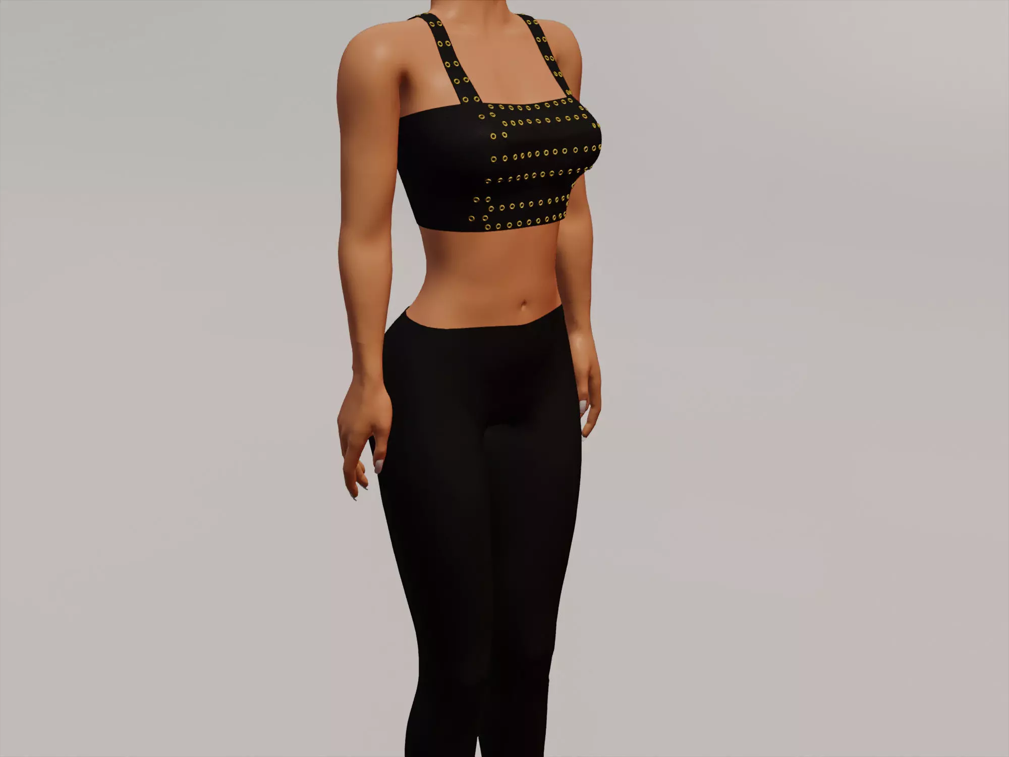 Mini Woman Top Low-poly 3D model