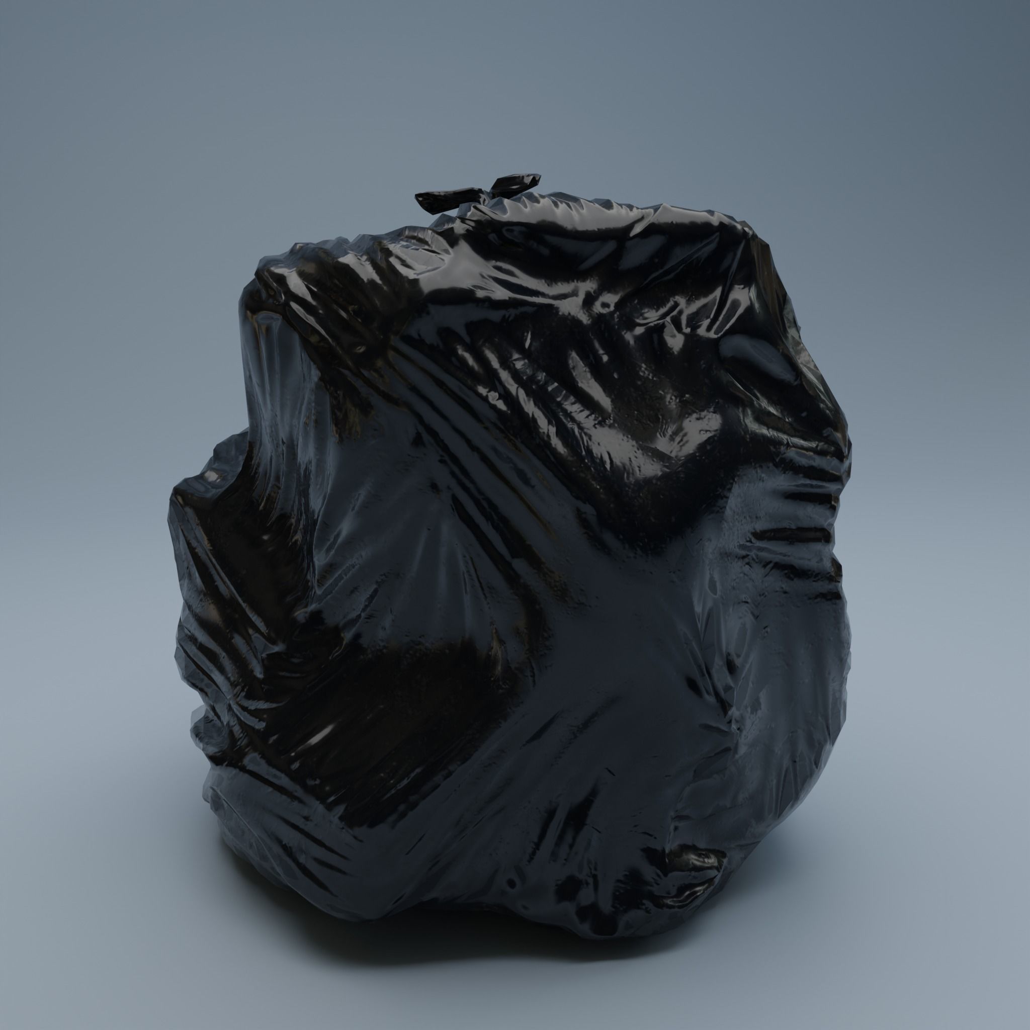 Trashbag - Large Low-poly 3D model_2