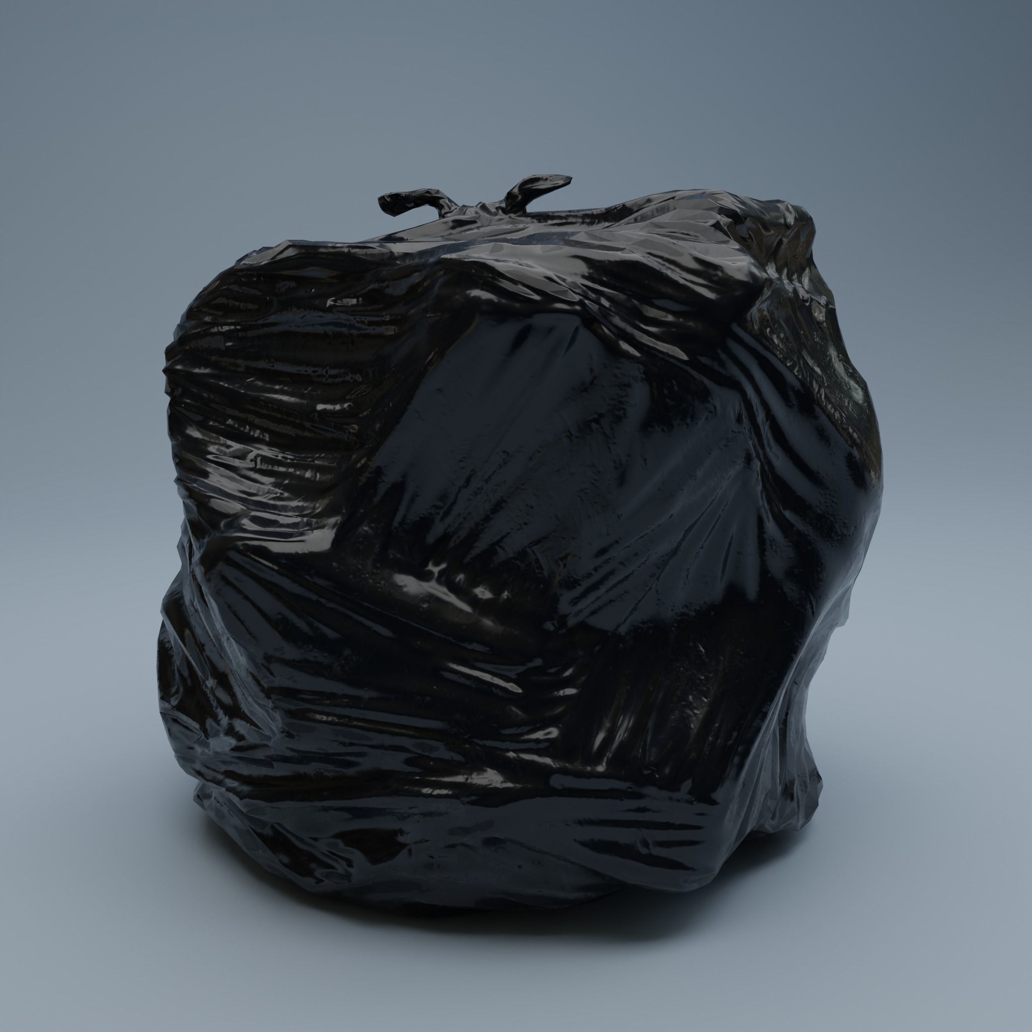 Trashbag - Large Low-poly 3D model_3