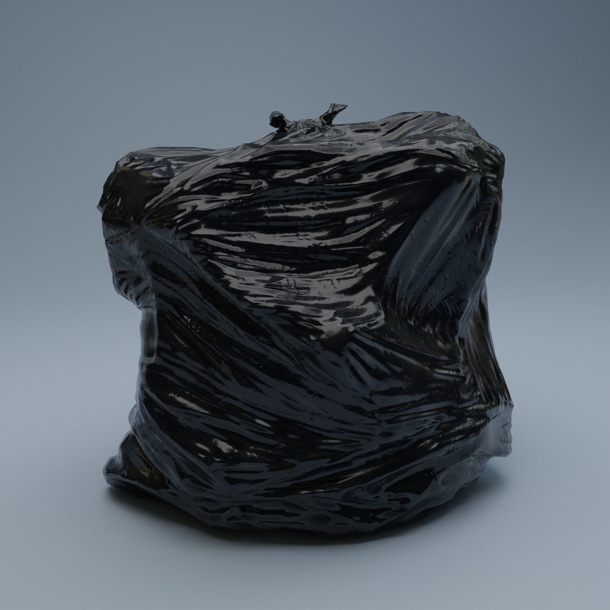 Trashbag - Large Low-poly 3D model_4