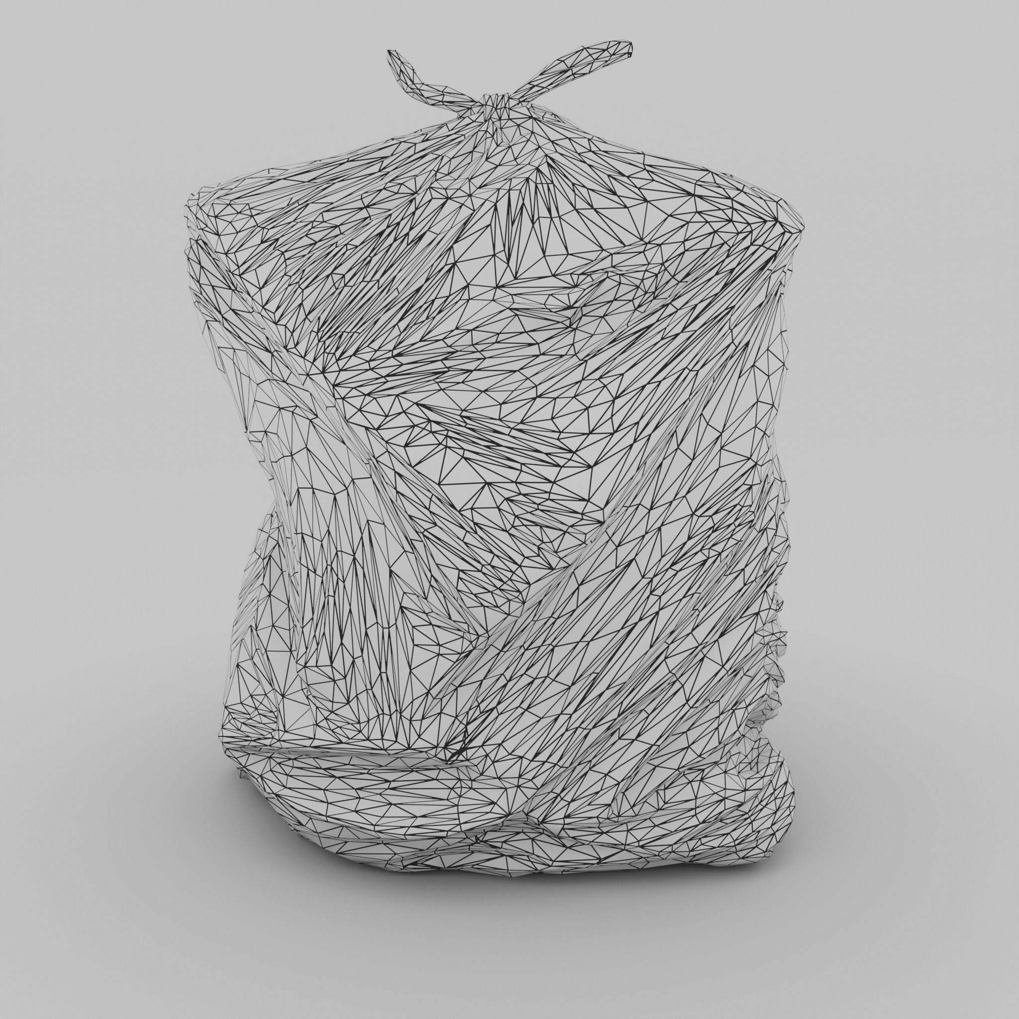 Trashbag - Large 2 Low-poly 3D model_6