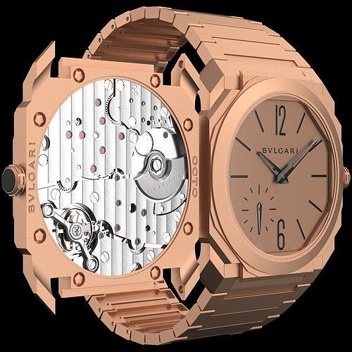 Bulgari Octo Finissimo Rose Gold 3D model