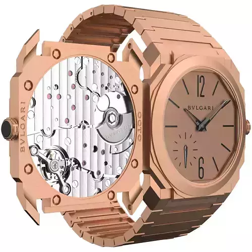 Bulgari Octo Finissimo Rose Gold 3D model