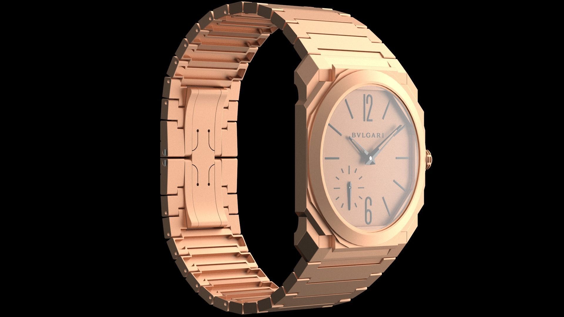 Bulgari Octo Finissimo Rose Gold 3D model_5