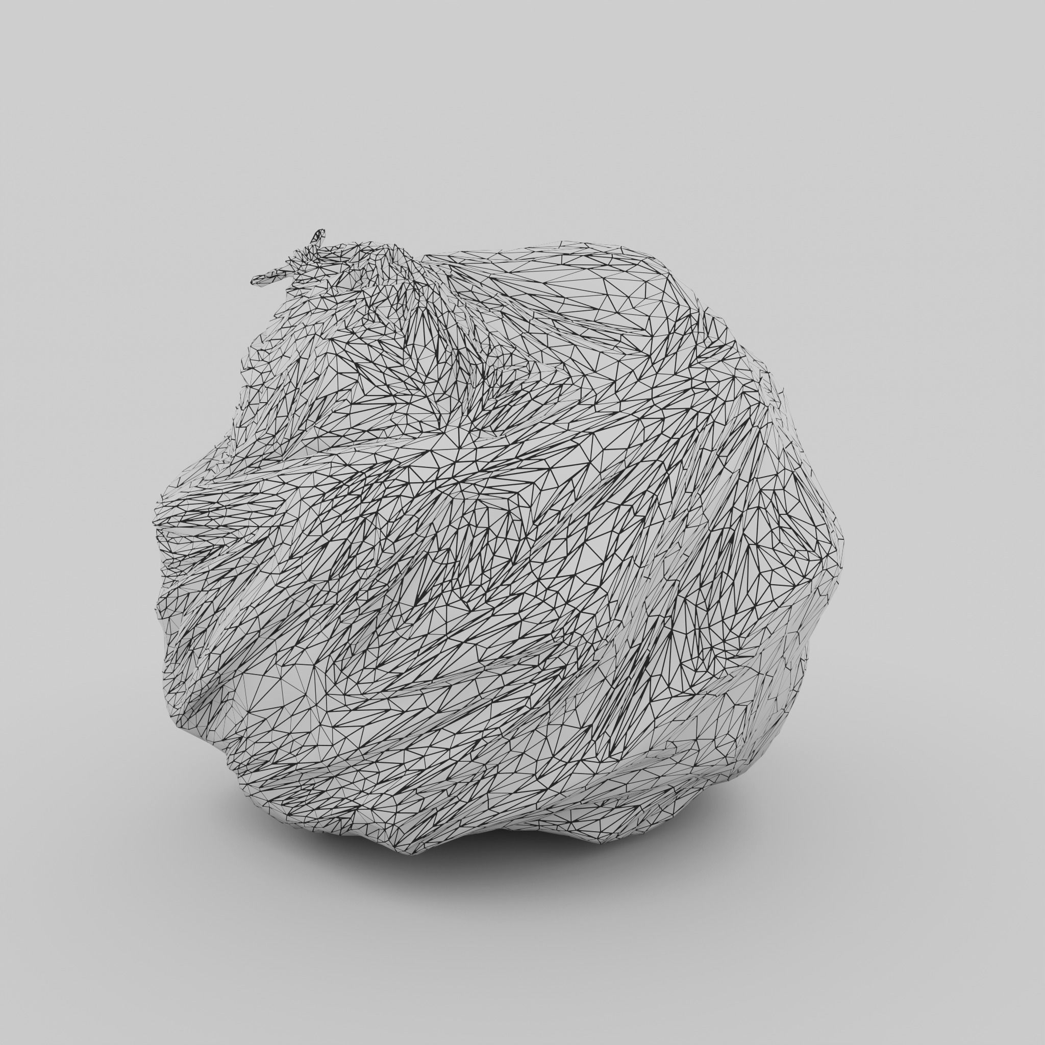 Trashbag - Big 2 Low-poly 3D model_6
