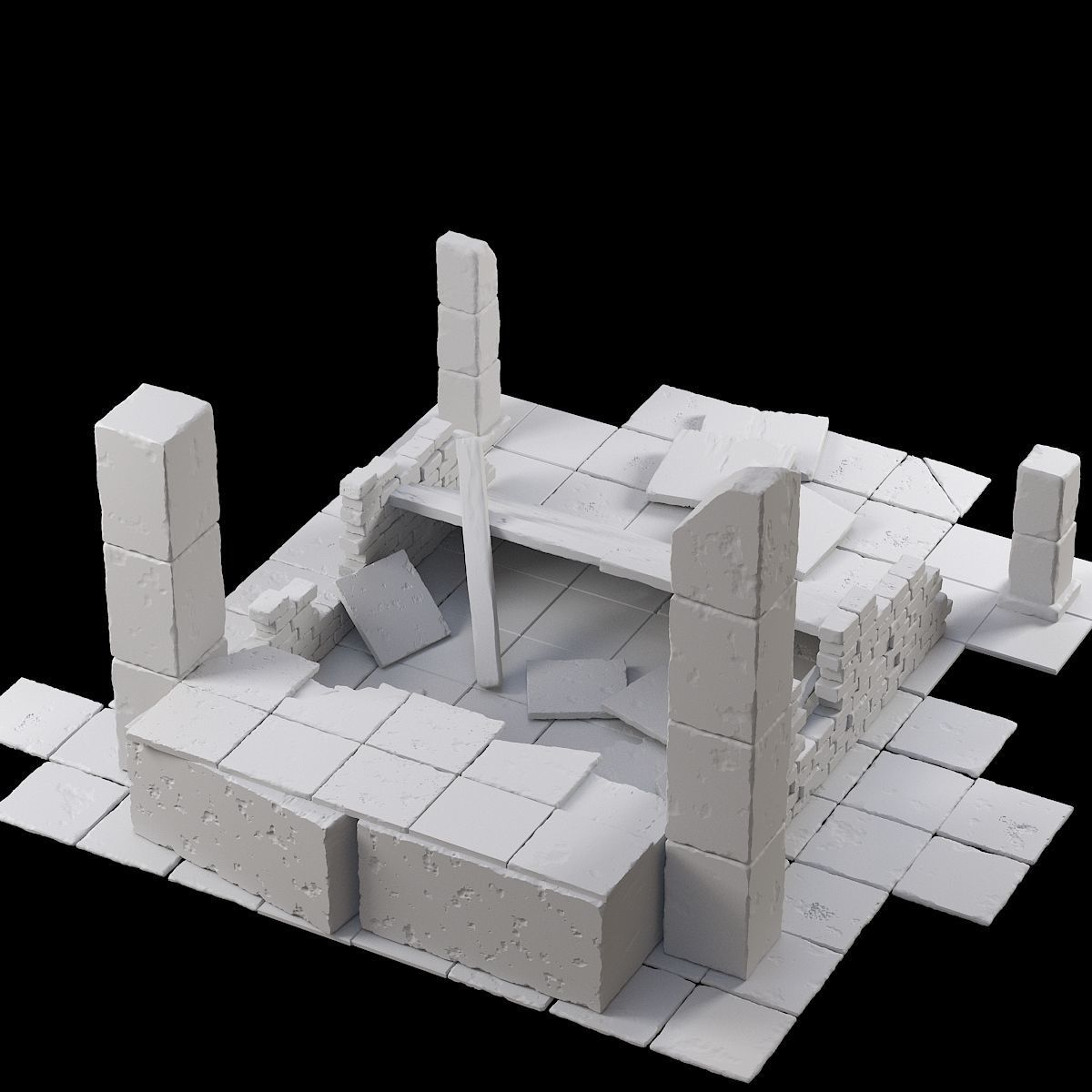 Old ruin 3D model_3