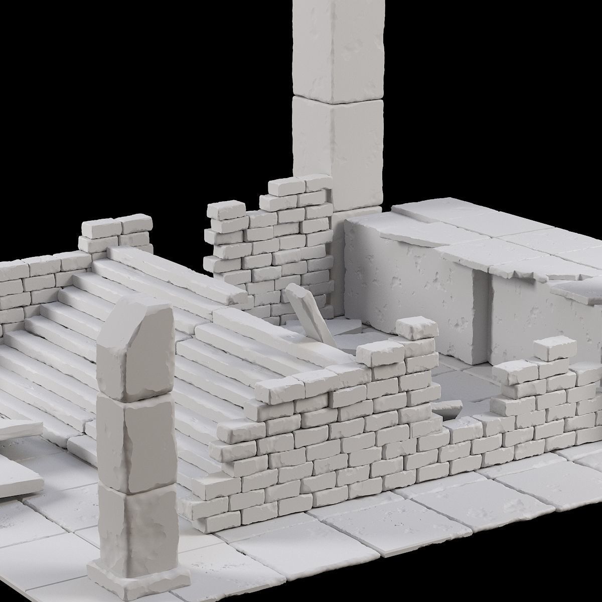 Old ruin 3D model_7