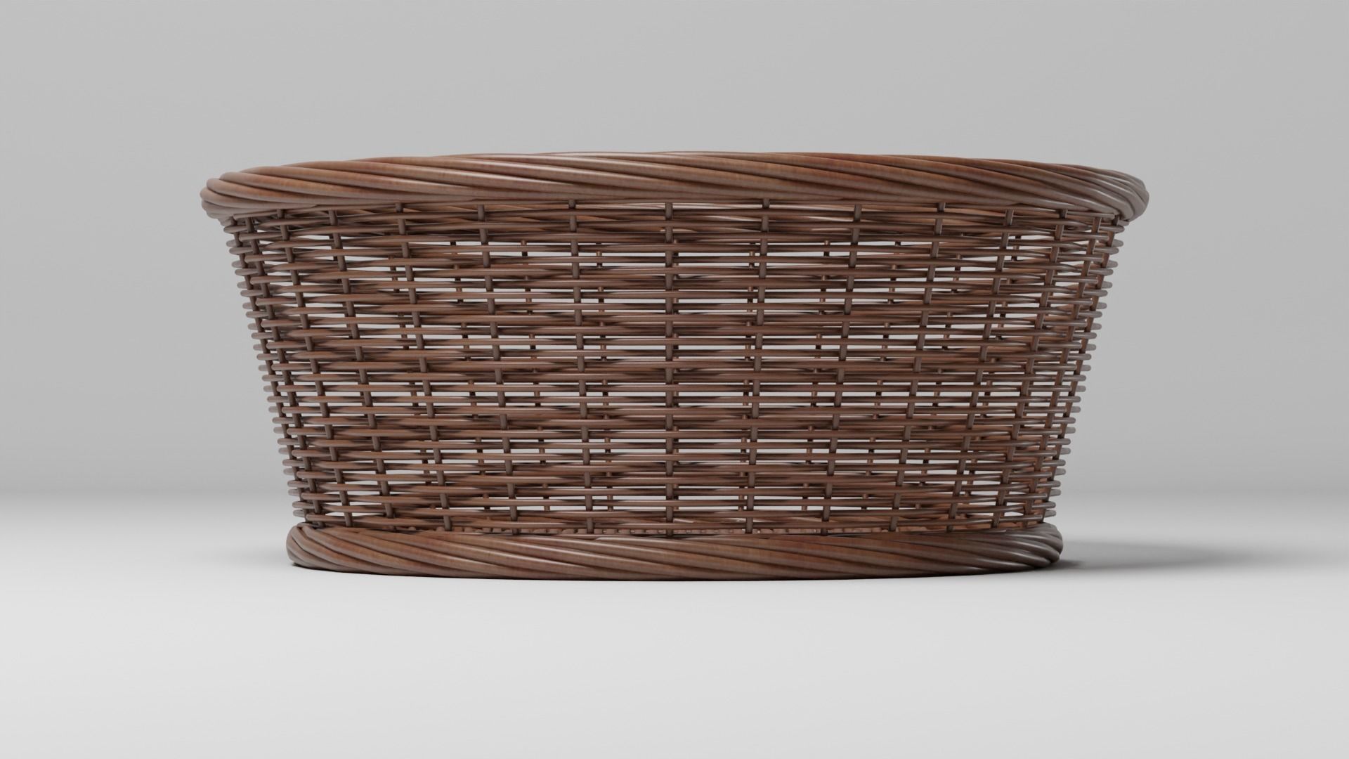 Wicker Basket Free 3D model_3