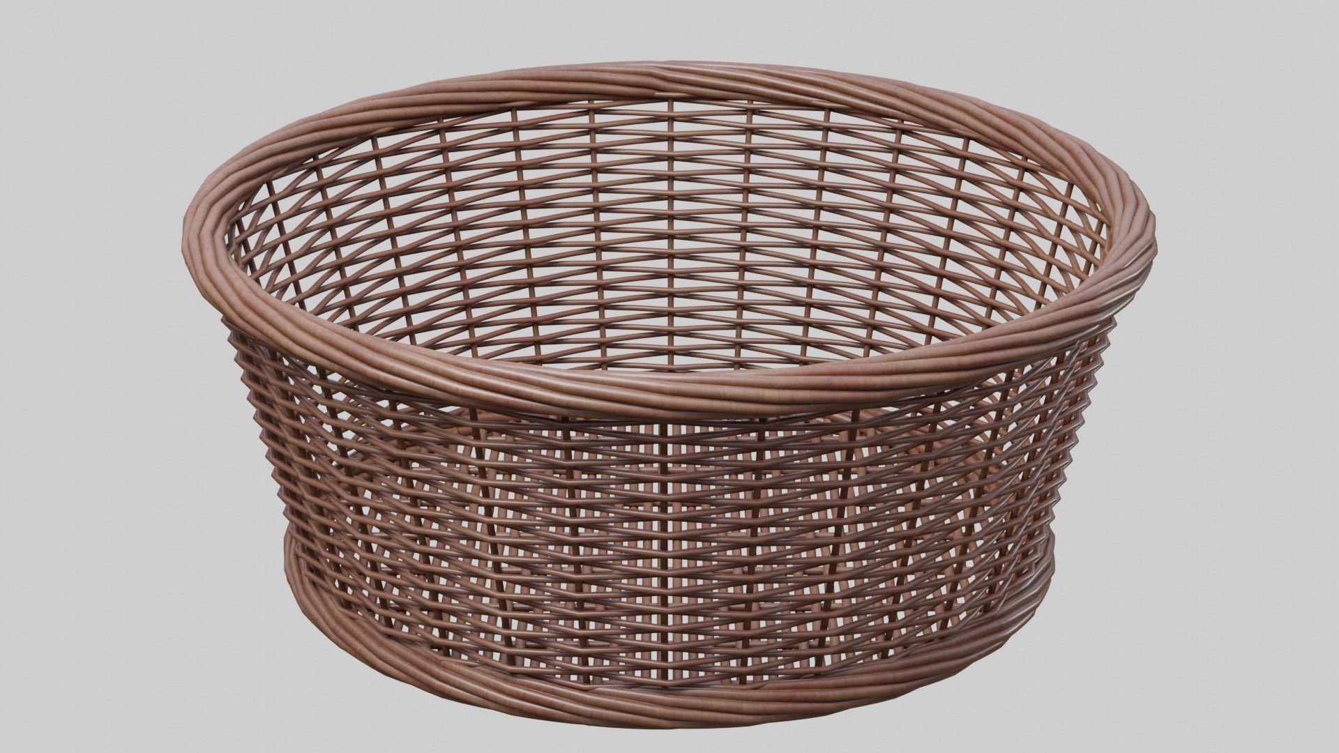 Wicker Basket Free 3D model_5