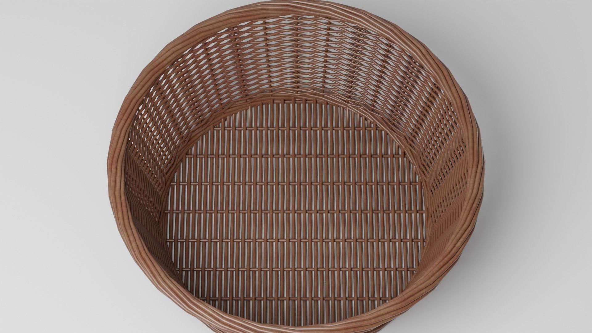Wicker Basket Free 3D model_4