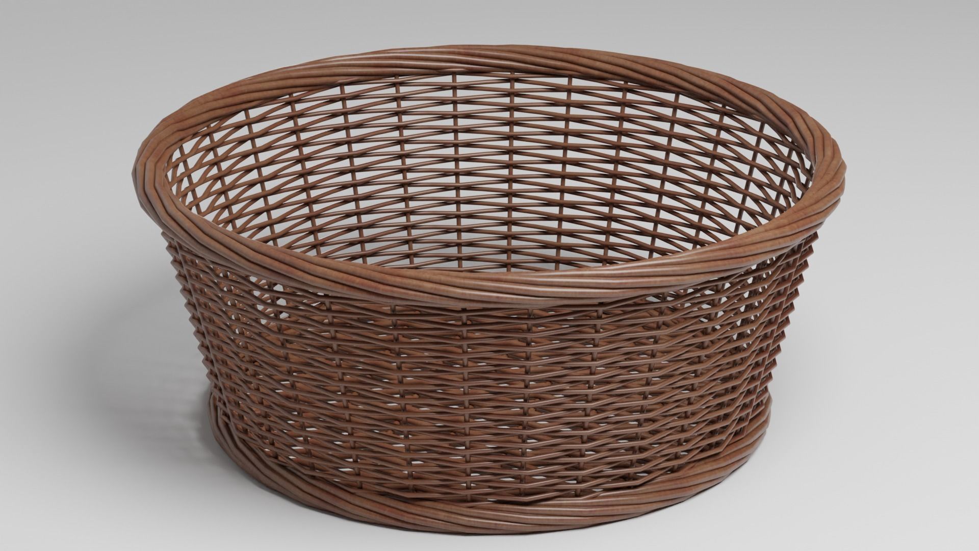 Wicker Basket Free 3D model_2