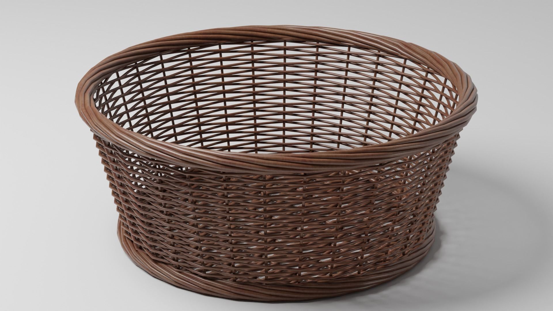Wicker Basket Free 3D model_1