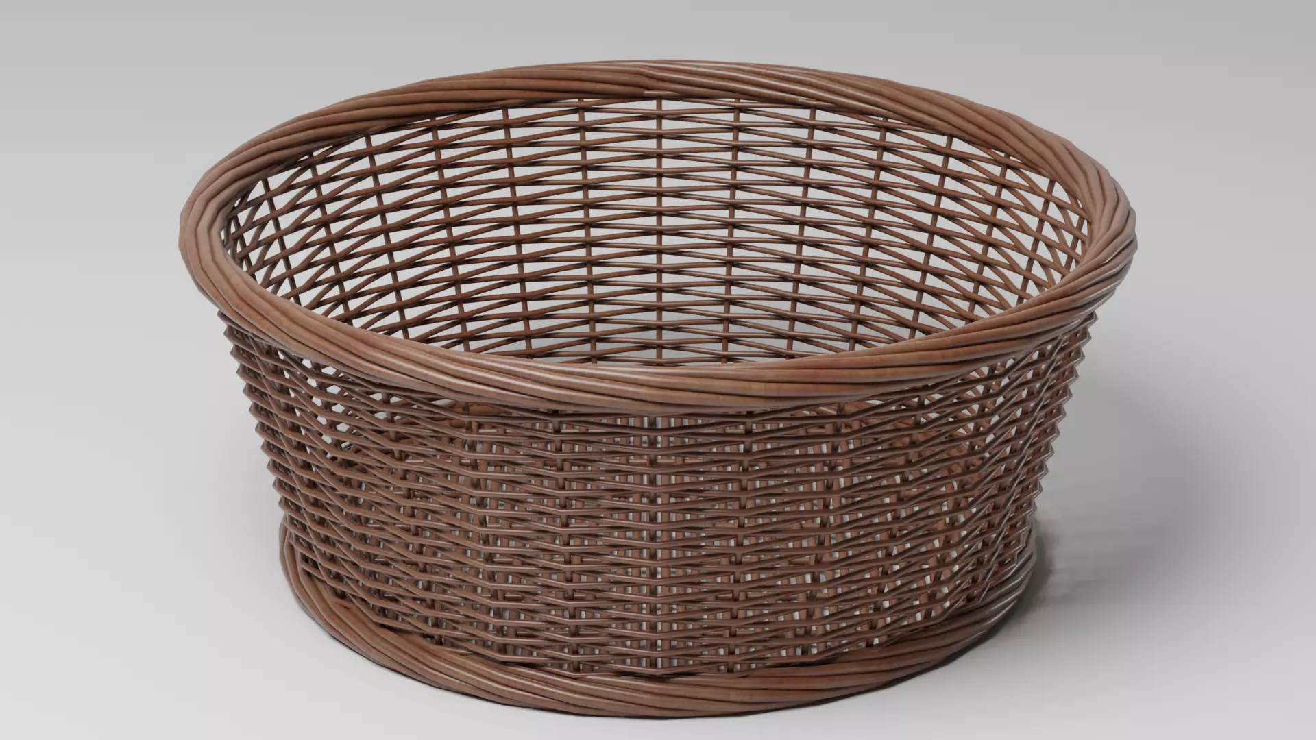 Wicker Basket Free 3D model_0