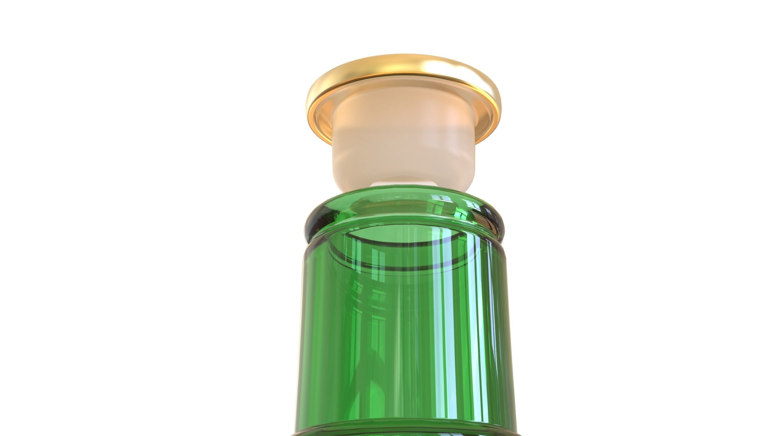 Japnese sake bottle 3D model_2