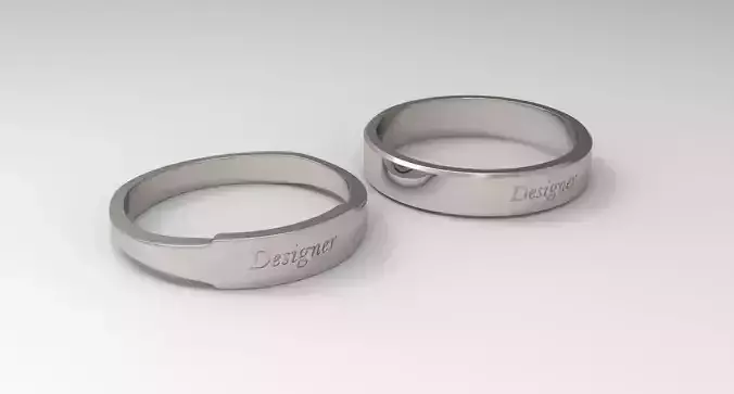 Designer Couple Ring Platinum