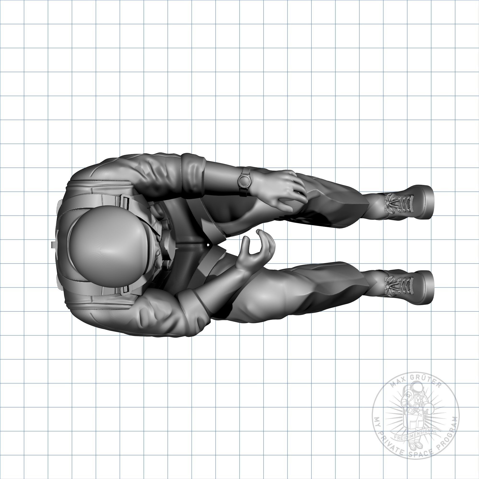 Vintage Glider Pilot 3D print model_2