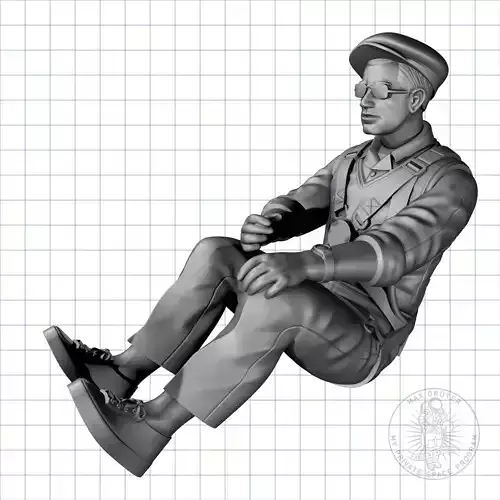 Vintage Glider Pilot 3D print model