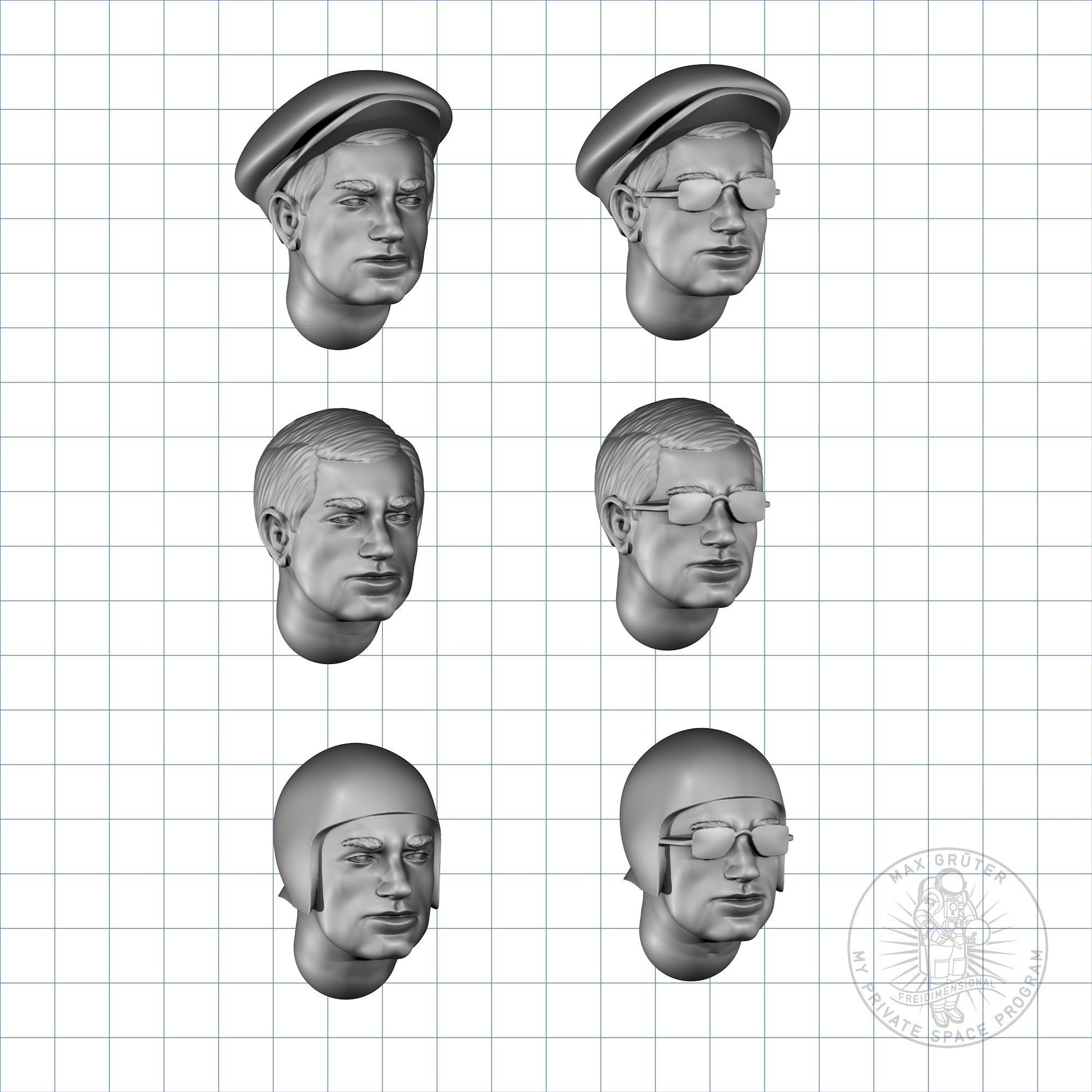 Vintage Glider Pilot 3D print model_6