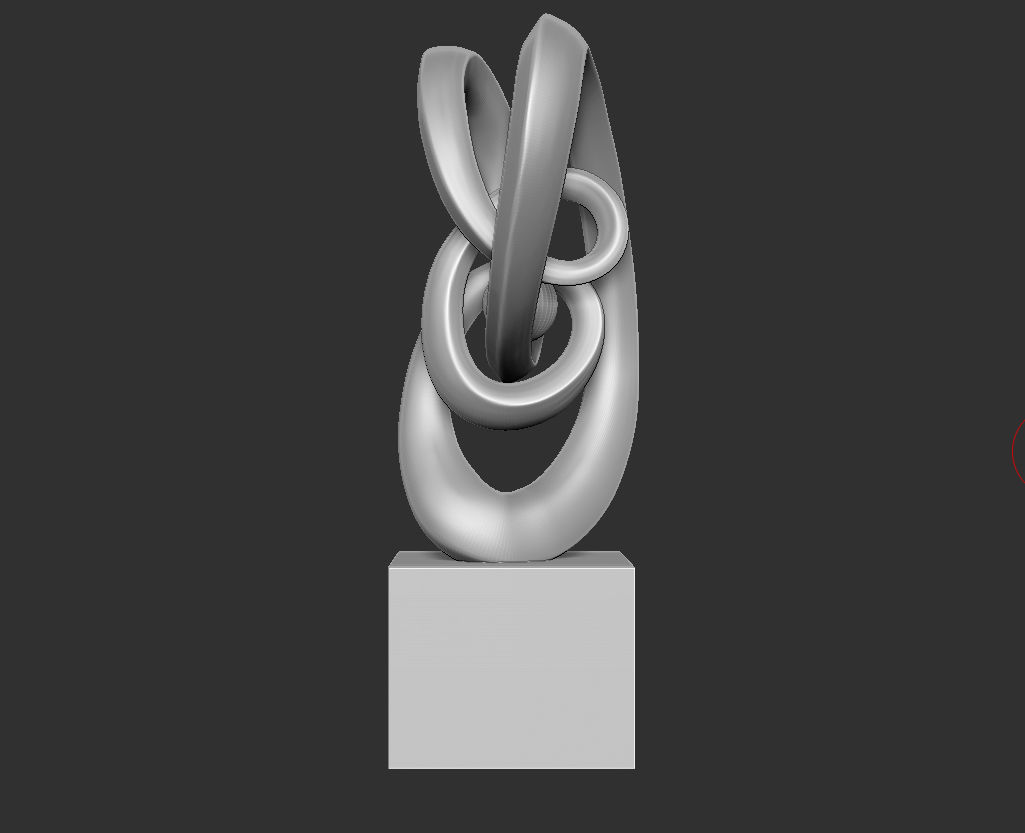 Infinity - Mobius - Abstract Art Sculpture - Heart 3D print model_8