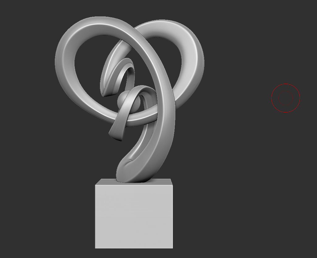 Infinity - Mobius - Abstract Art Sculpture - Heart 3D print model_7