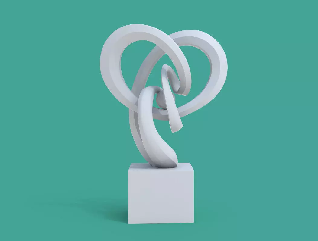 Infinity - Mobius - Abstract Art Sculpture - Heart 3D print model_0