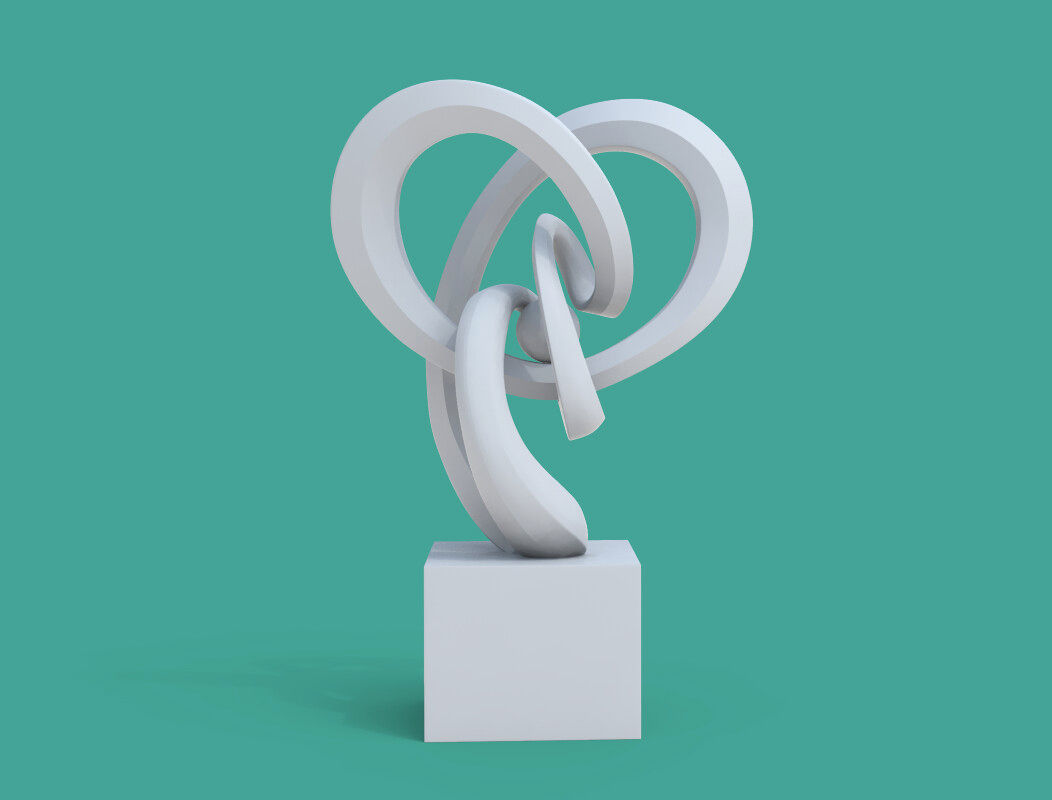 Infinity - Mobius - Abstract Art Sculpture - Heart
