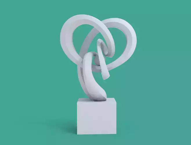 Infinity - Mobius - Abstract Art Sculpture - Heart 3D print model