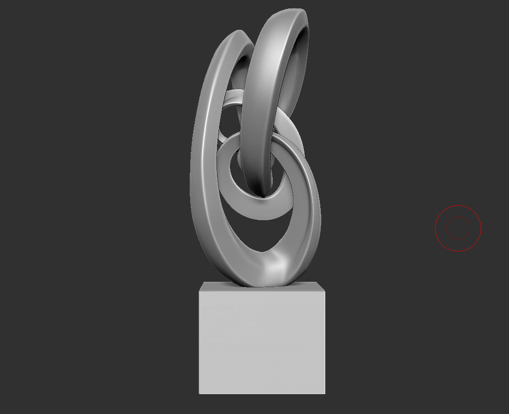 Infinity - Mobius - Abstract Art Sculpture - Heart 3D print model_9