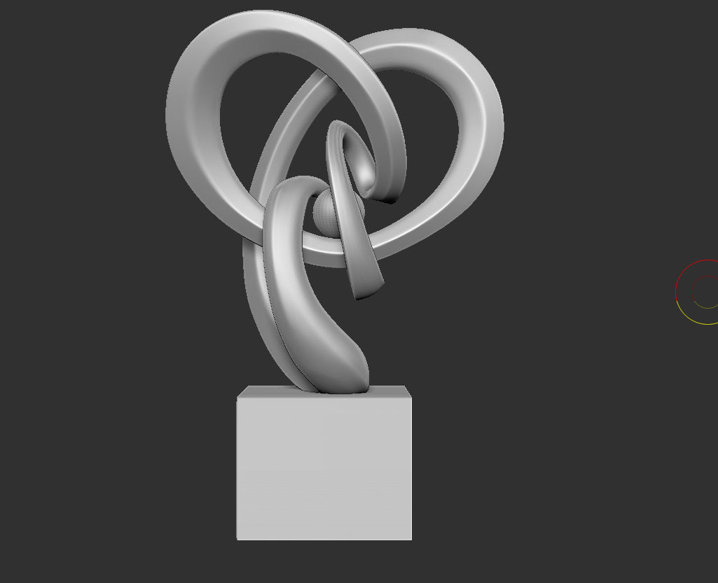 Infinity - Mobius - Abstract Art Sculpture - Heart 3D print model_5