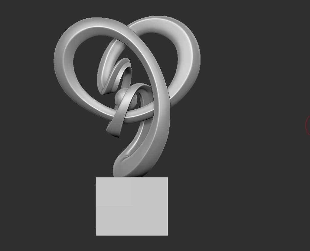 Infinity - Mobius - Abstract Art Sculpture - Heart 3D print model_10