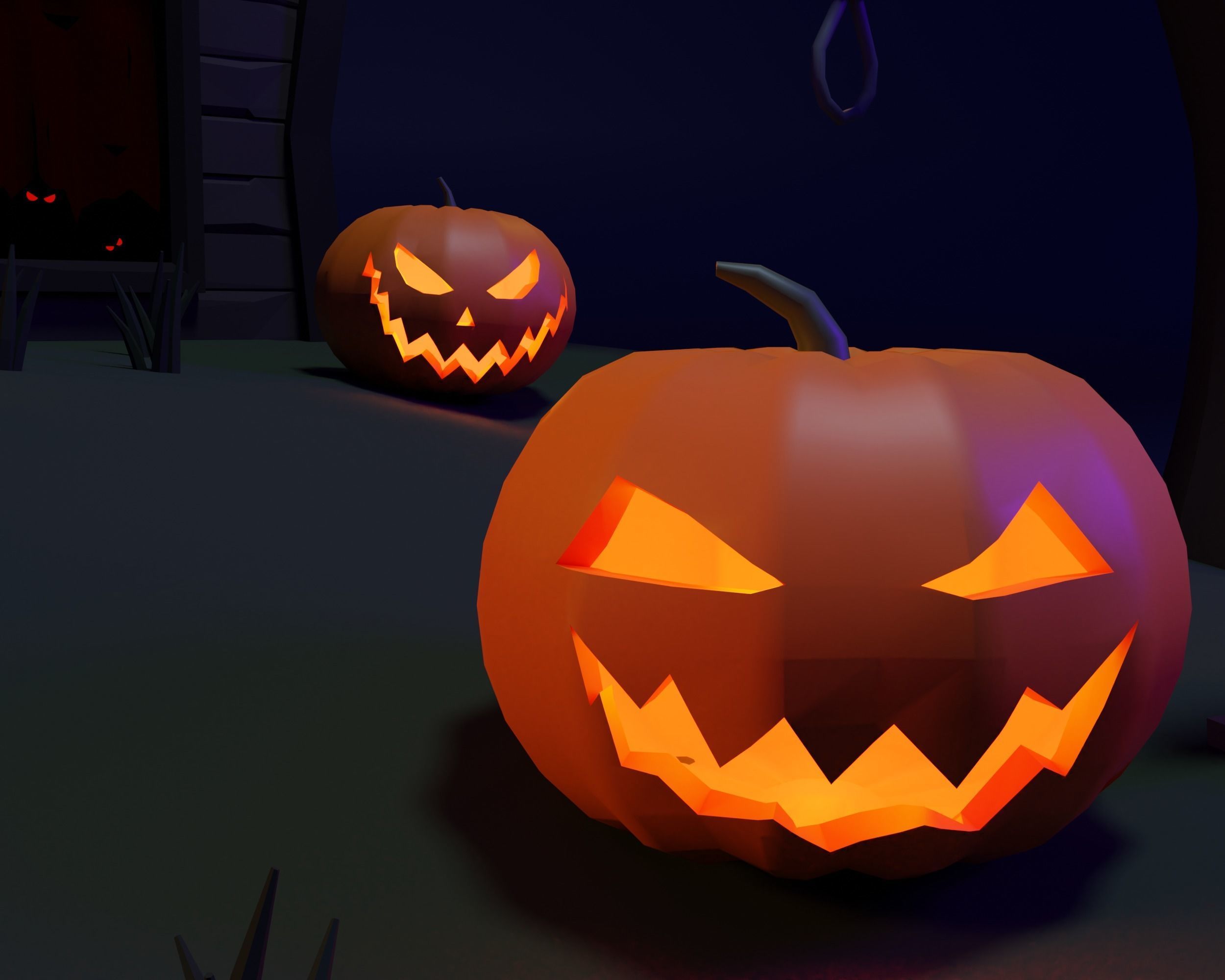 Haunted House Low-poly 3D model_3