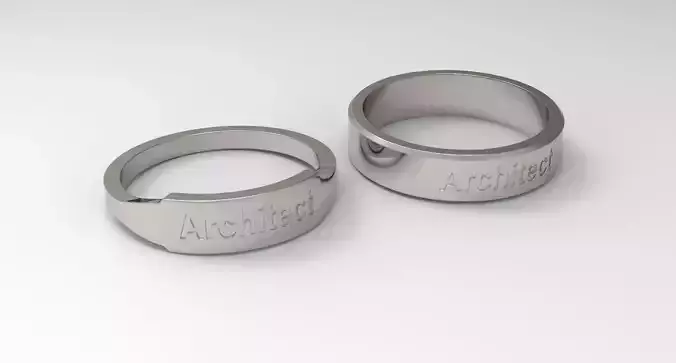 Architect Couple Ring Platinum