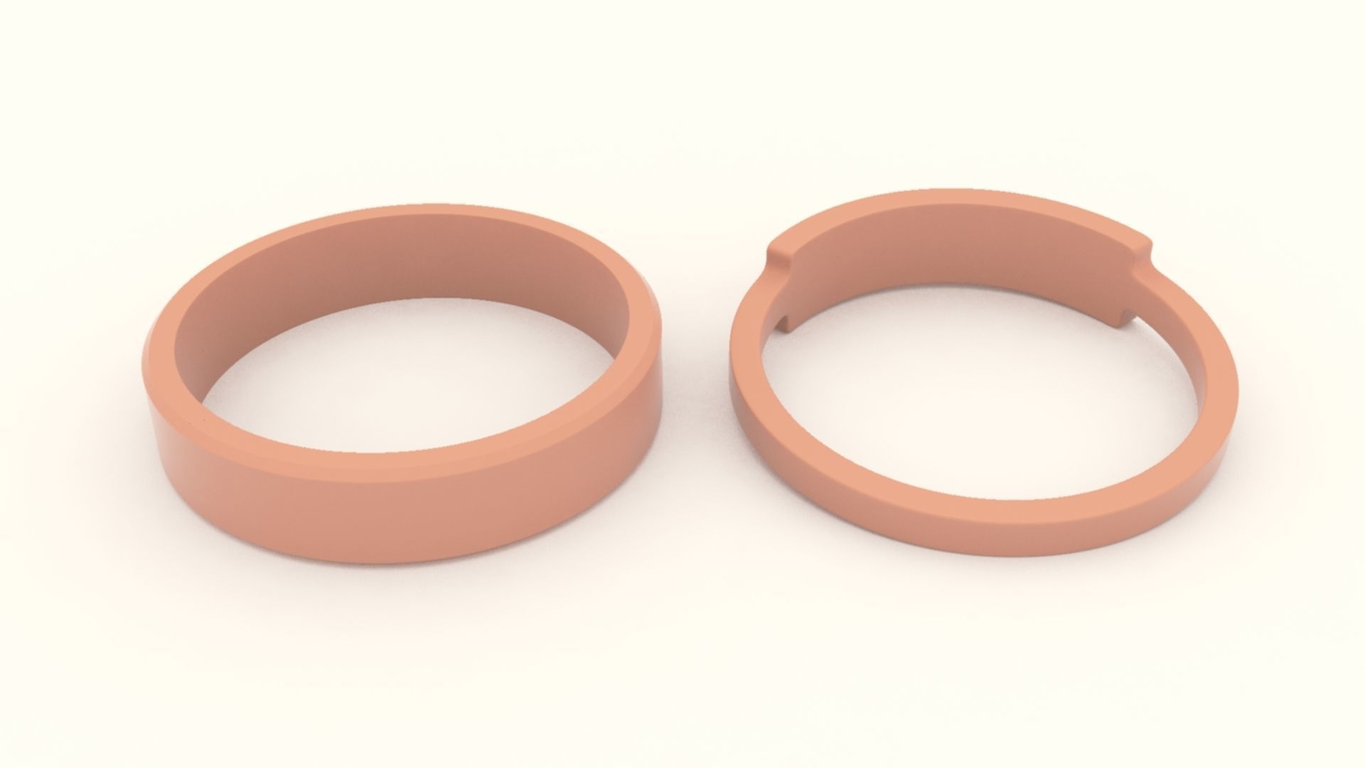 Engineer Couple Ring Platinum 3D print model_9