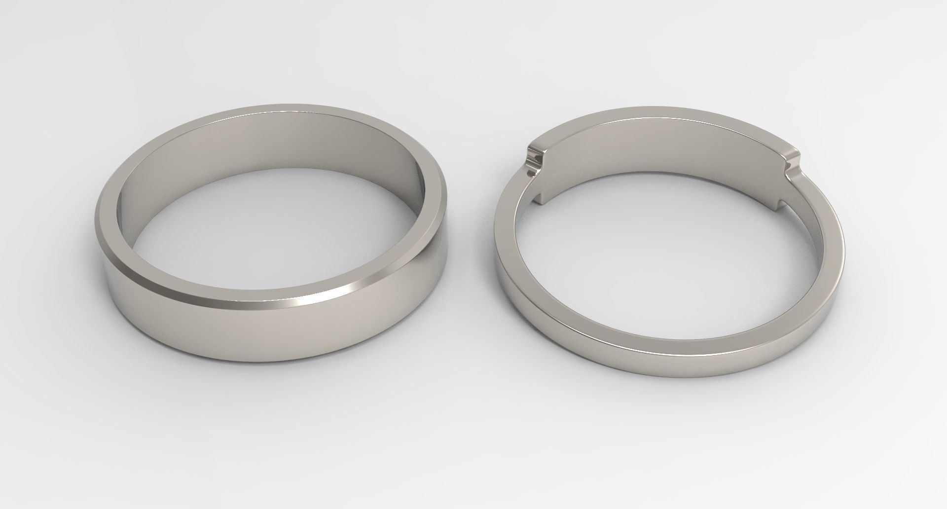 Engineer Couple Ring Platinum 3D print model_4