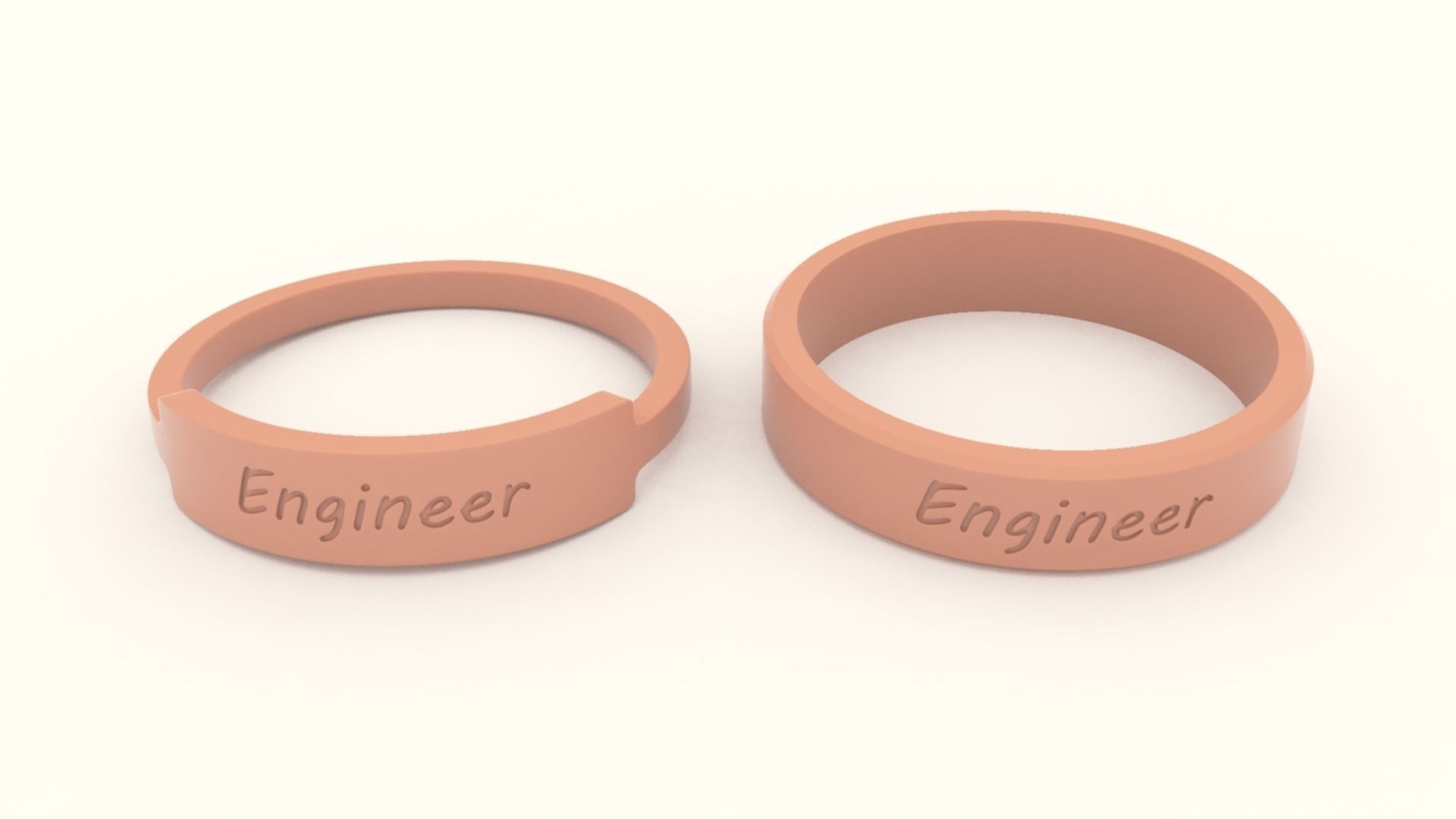 Engineer Couple Ring Platinum 3D print model_7