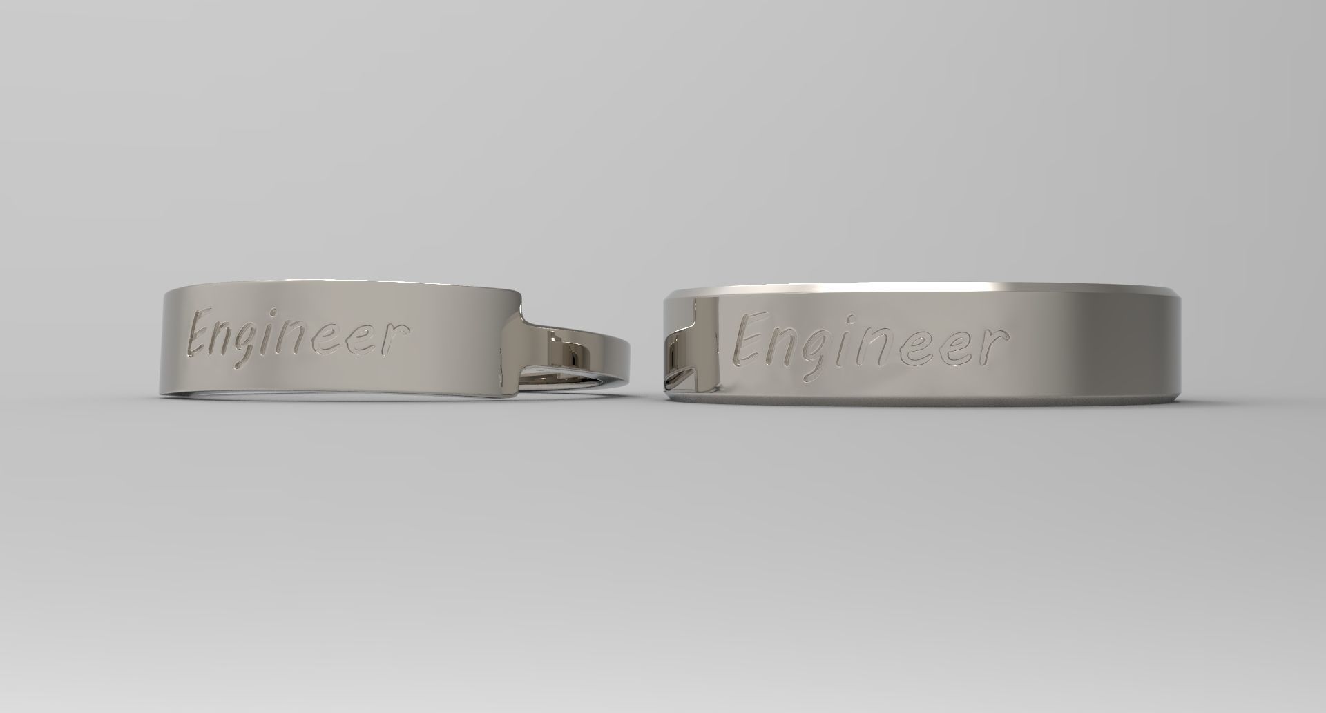 Engineer Couple Ring Platinum 3D print model_3