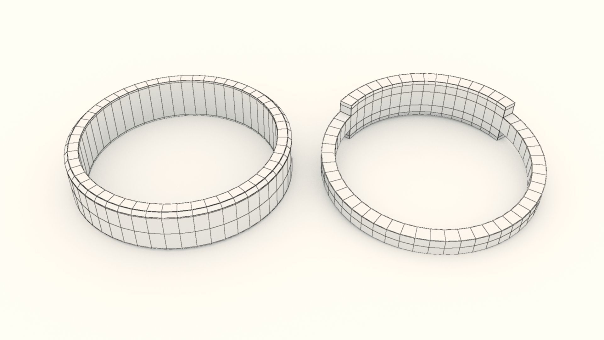 Engineer Couple Ring Platinum 3D print model_14