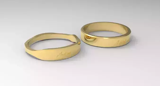 Artist Couple Ring Gold