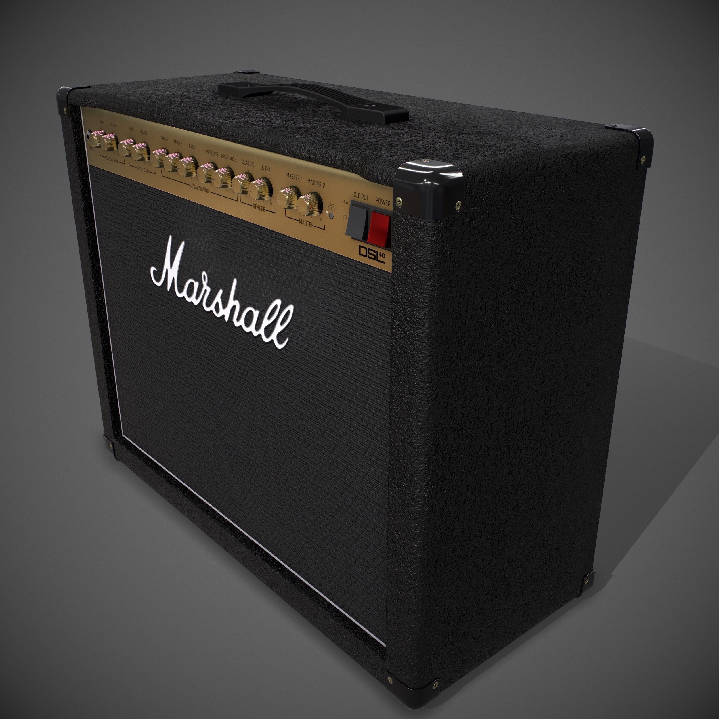 Marshall AMP DSL40CR Low-poly 3D model_5