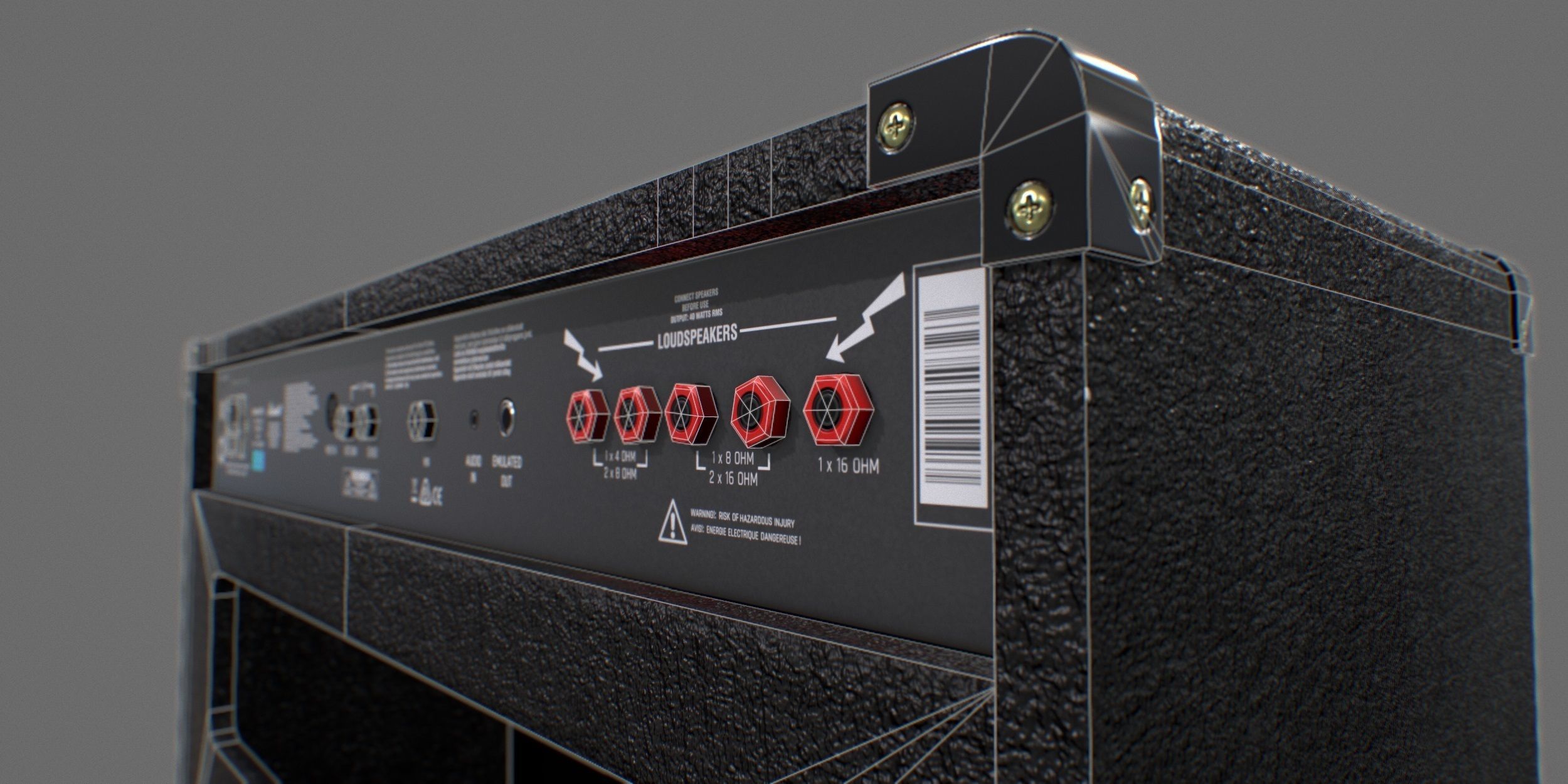 Marshall AMP DSL40CR Low-poly 3D model_10
