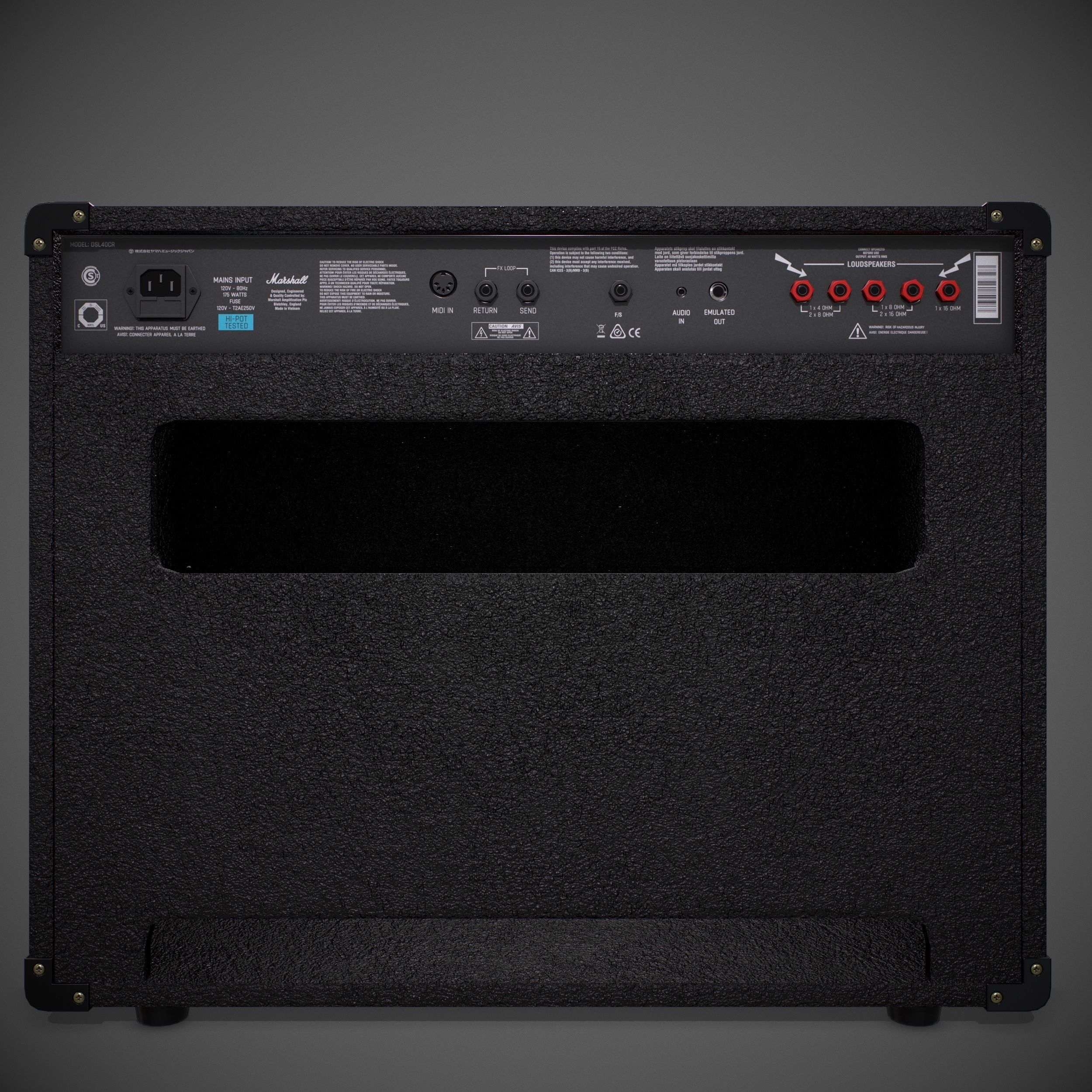 Marshall AMP DSL40CR Low-poly 3D model_7