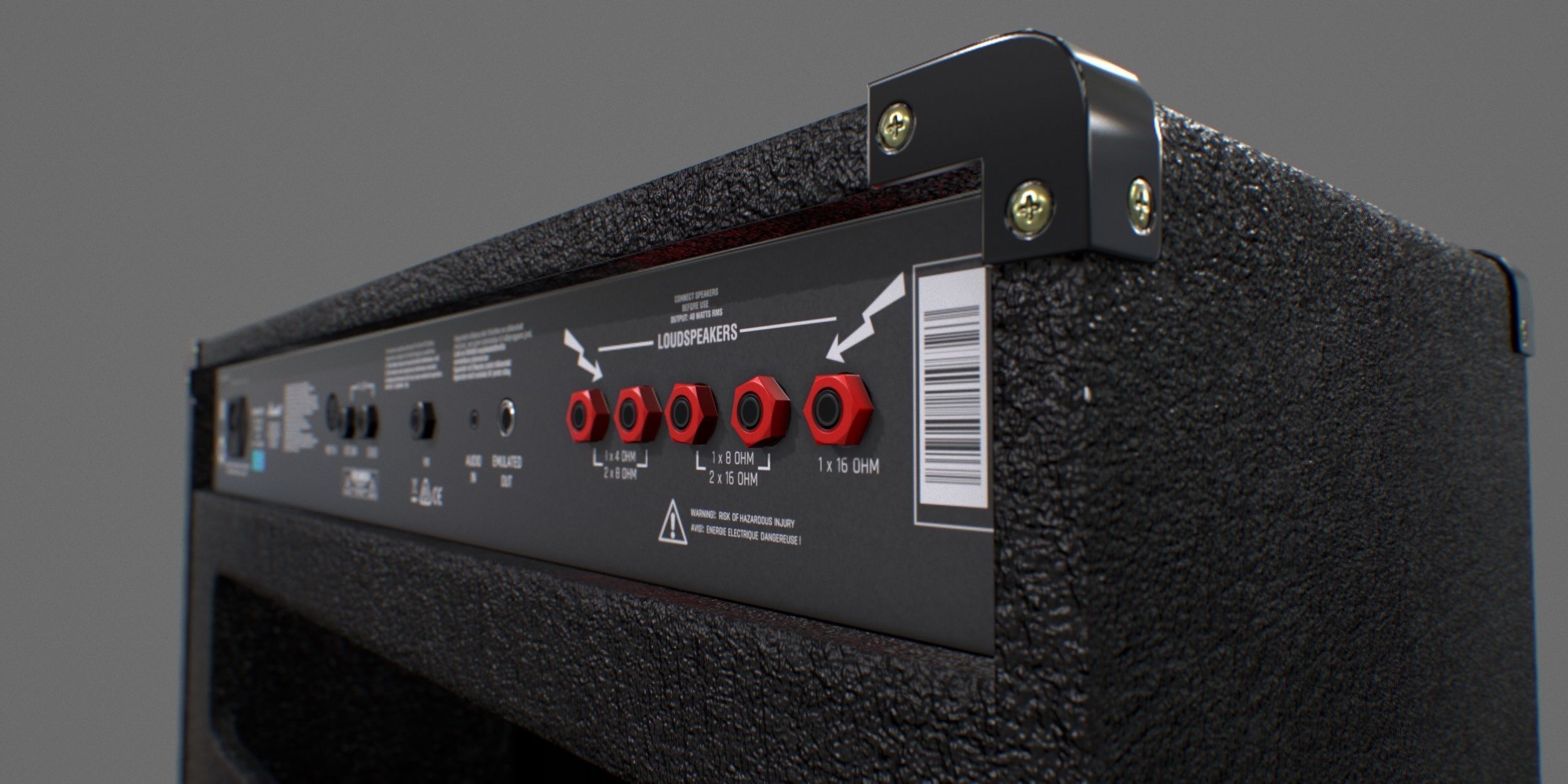 Marshall AMP DSL40CR Low-poly 3D model_9