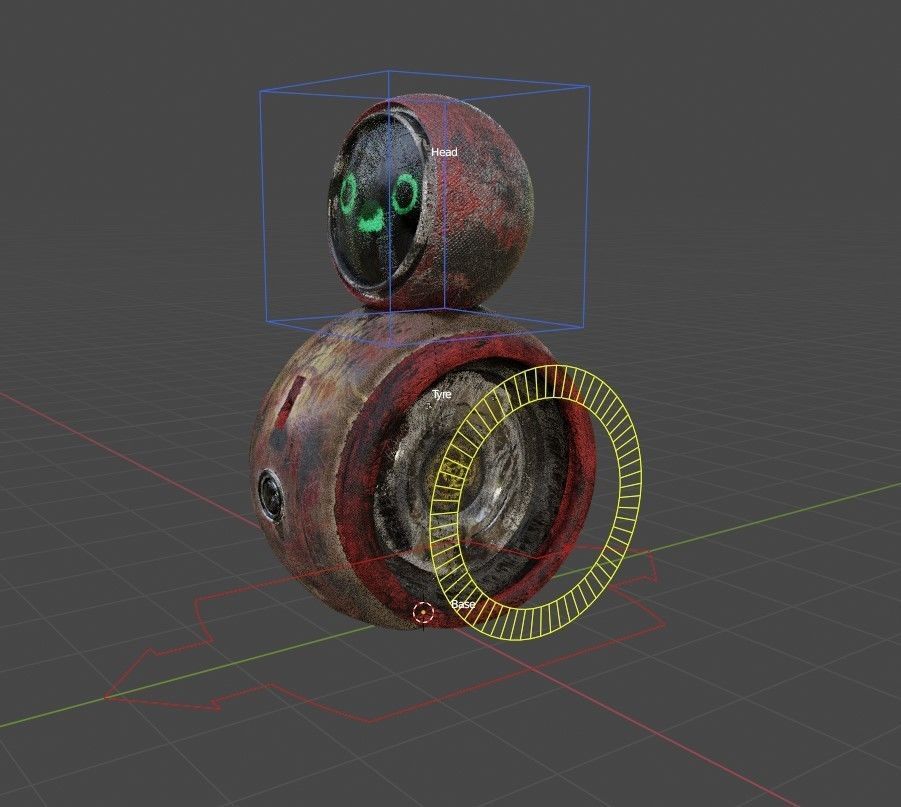 Old And Damaged Rigged Robot  Free 3D model_9
