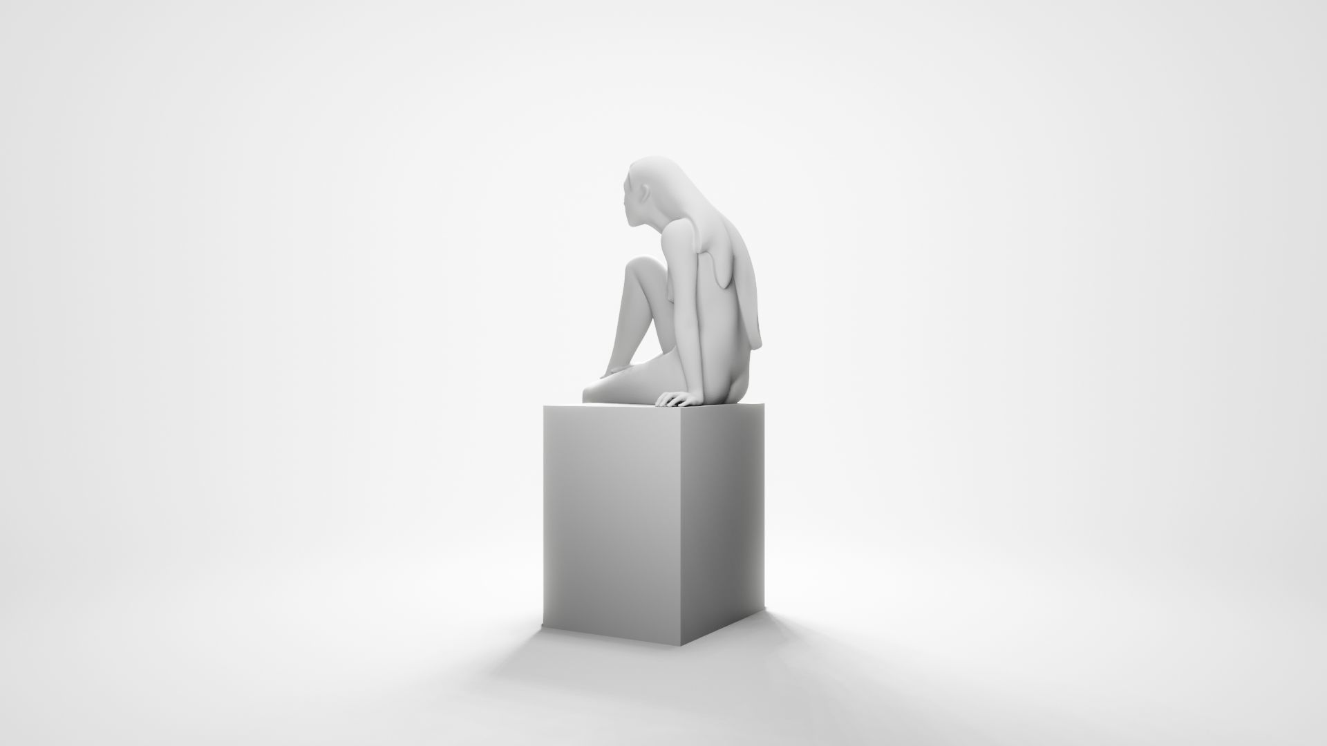 Woman sitting 8 3D print model_7