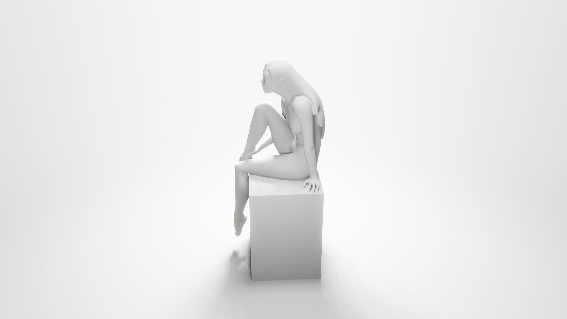 Woman sitting 8 3D print model_13