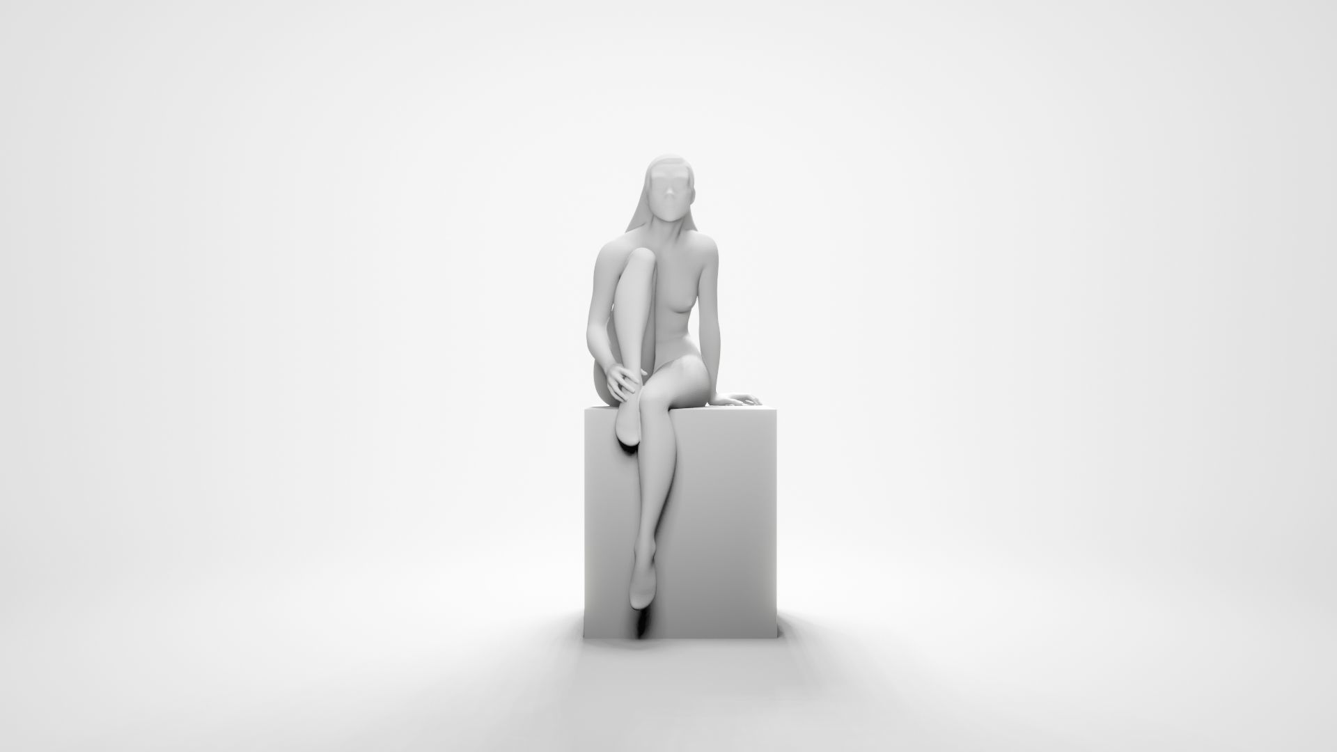 Woman sitting 8 3D print model_3