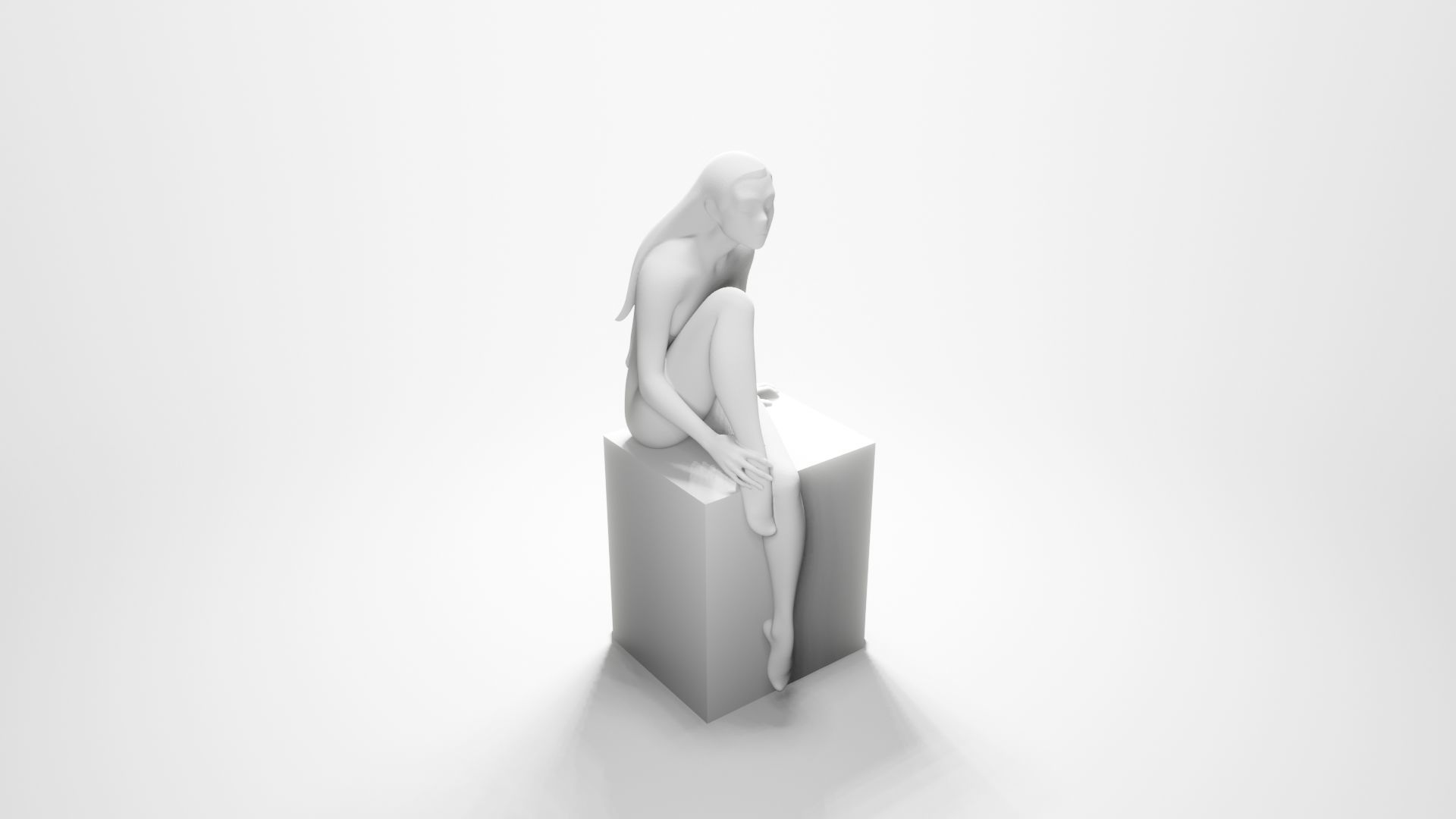 Woman sitting 8 3D print model_12