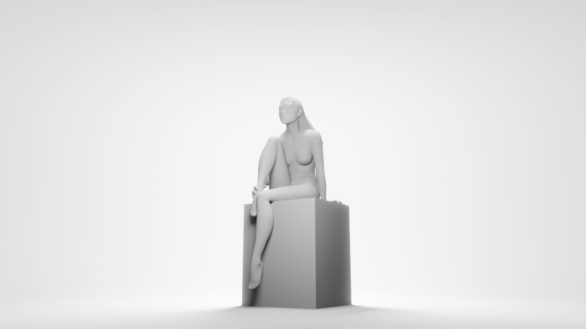 Woman sitting 8 3D print model_15